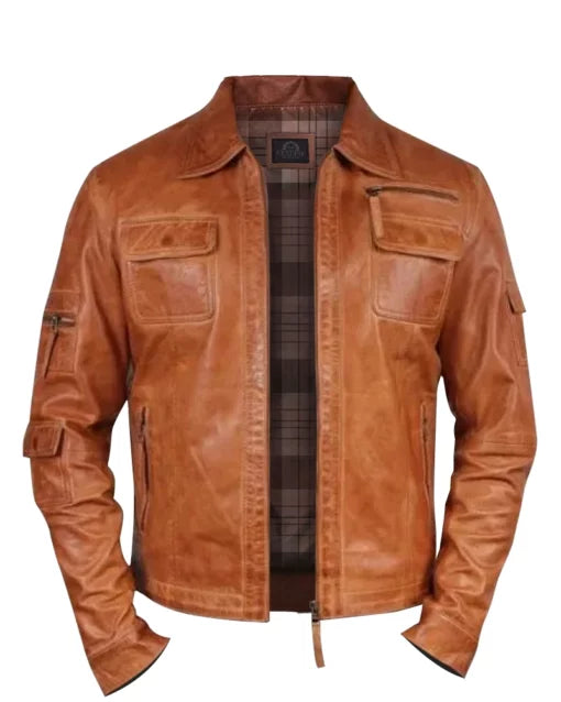 Men Cafe Racer Retro Moto Jacket