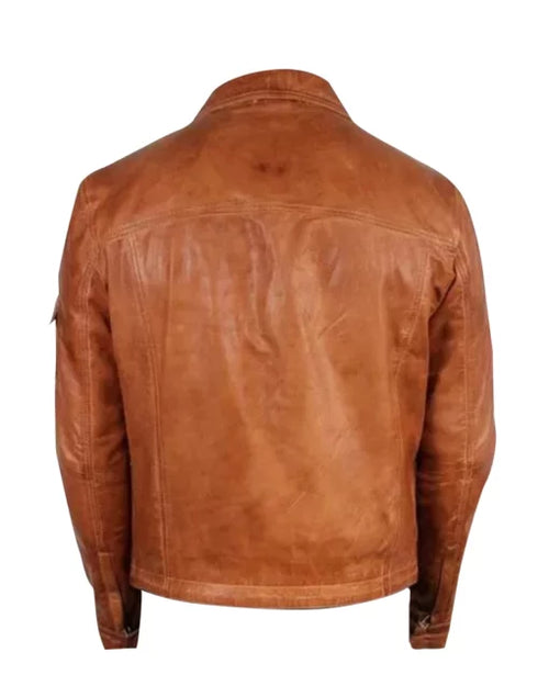 Men Cafe Racer Retro Moto Jacket
