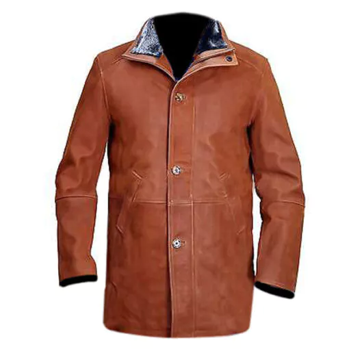 Longmire Tan Brown Genuine Real Leather Coat