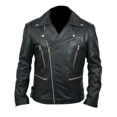Classic Brando Black Biker Leather Jacket