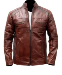 Premium Leather Brand New Product Distressed Cafe Racer Vintage Leather Jacket