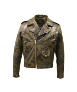 Sale Men Modern Camouflage Leather Jacket