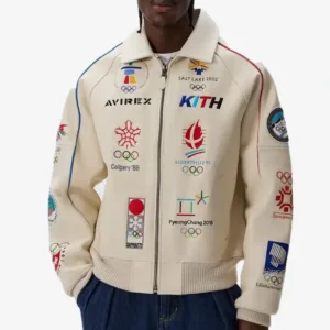 AVIREX Olympics Heritage Leather Bomber Jacket
